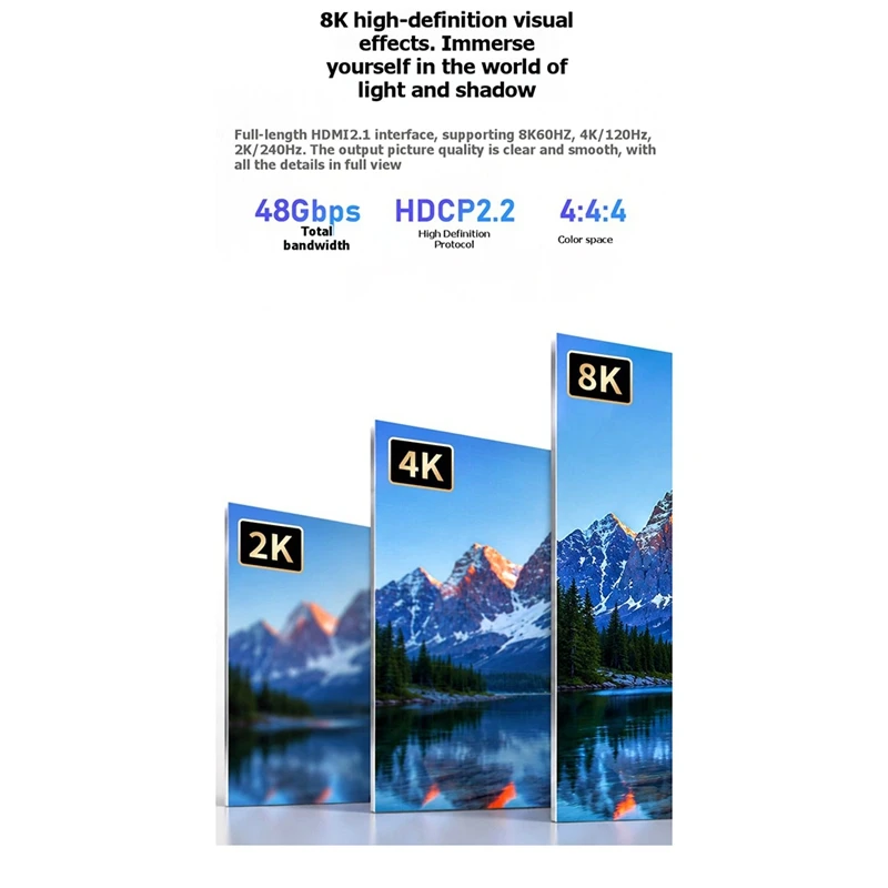 DT23 8K Fiber Optic 2.1 Cable 48Gbps 10M for TV Monitor Projector PS5 Series X/S Ultra HD 8K 60Hz 4K 120Hz