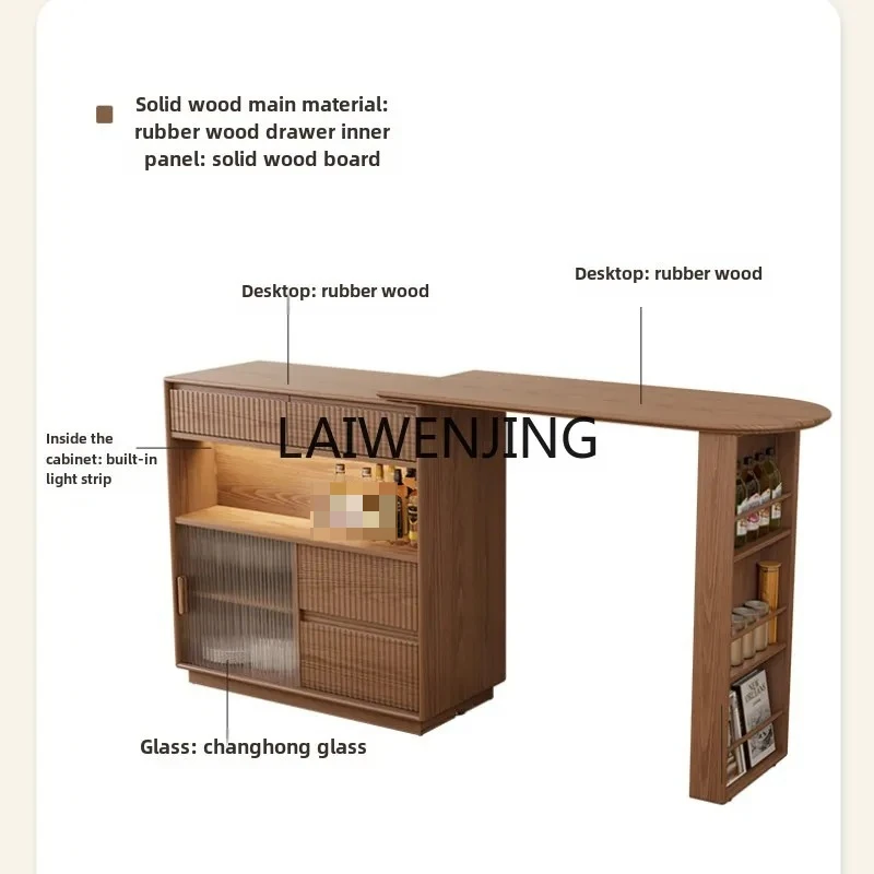 

LYN home leisure retractable small apartment bar table partition narrow island table dining side cabinet integrated