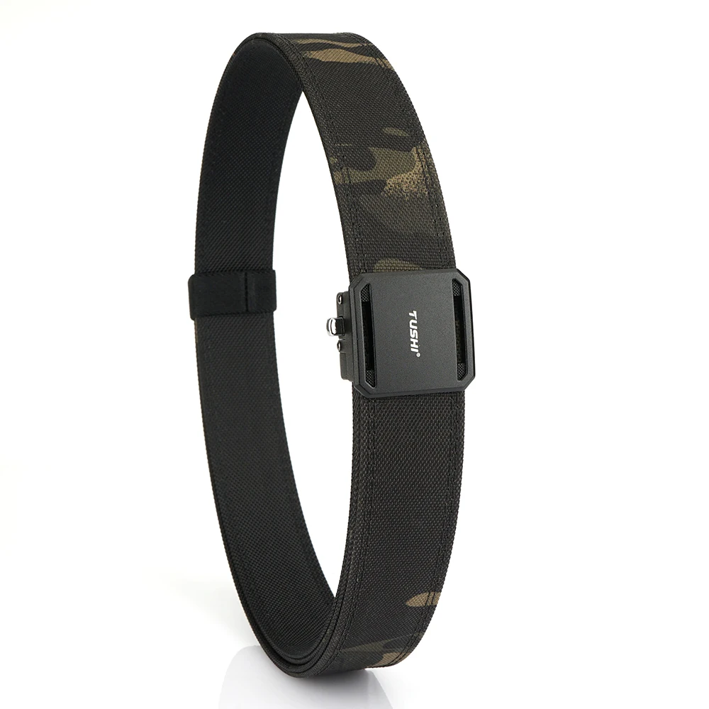 TUSHI Neuer robuster taktischer Gürtel für Herren, Metall-Automatikschnalle, IPSC-Waffengürtel, 1100D-Nylon, Militärgürtel, Outdoor-Sportgürtel für Herren – Detail 15