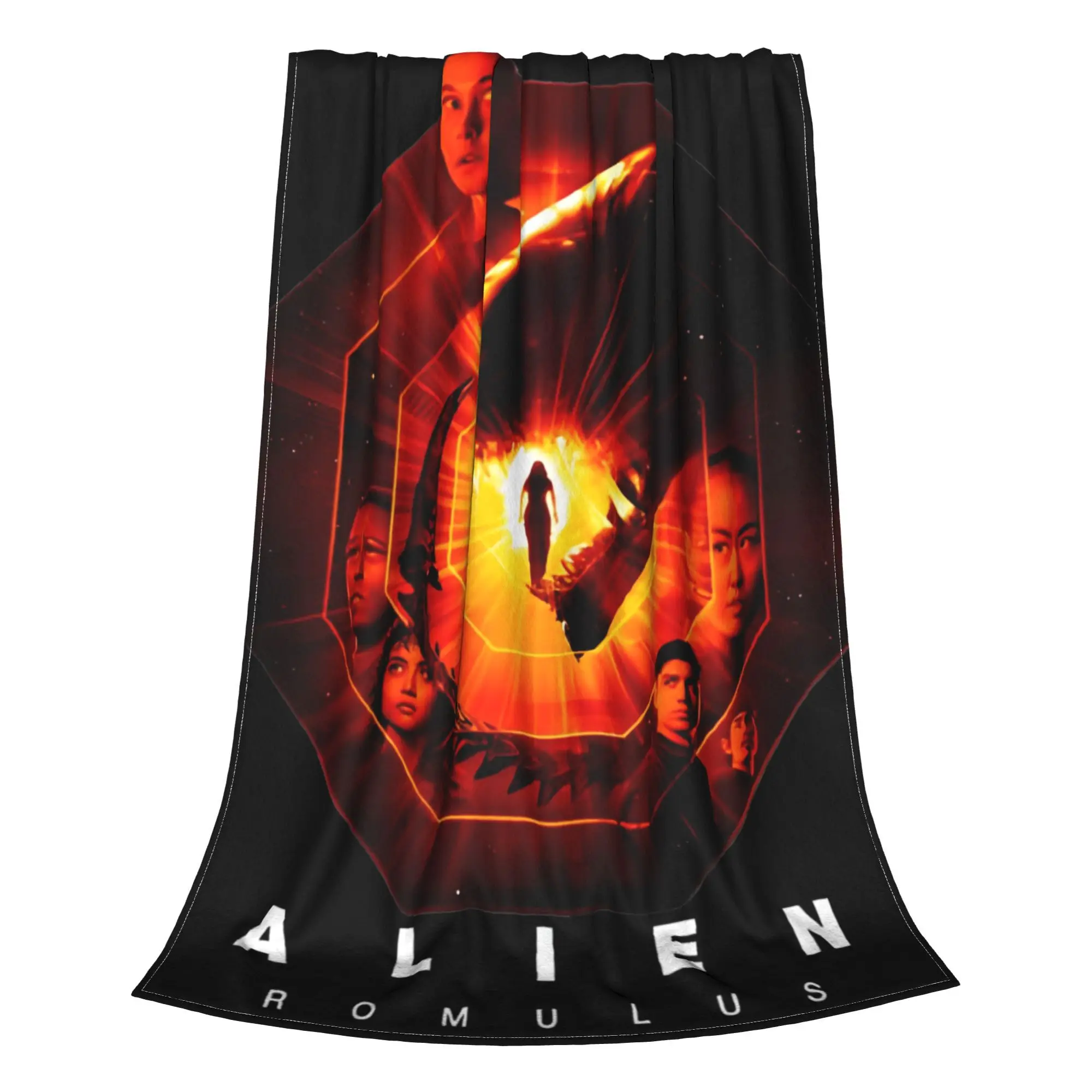 Alien Romulus 2024 Sci-fi Movie  Blankets  Flannel Vintage Breathable Throw Blankets for Coverlet Spring/Autumn