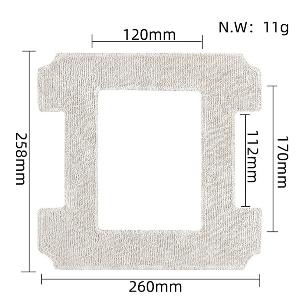 B03C-Cleanable And Reusable Microfiber Mop Cloths For Ecovacs WINBOT W1 W1 Pro Window Cleaning Robot