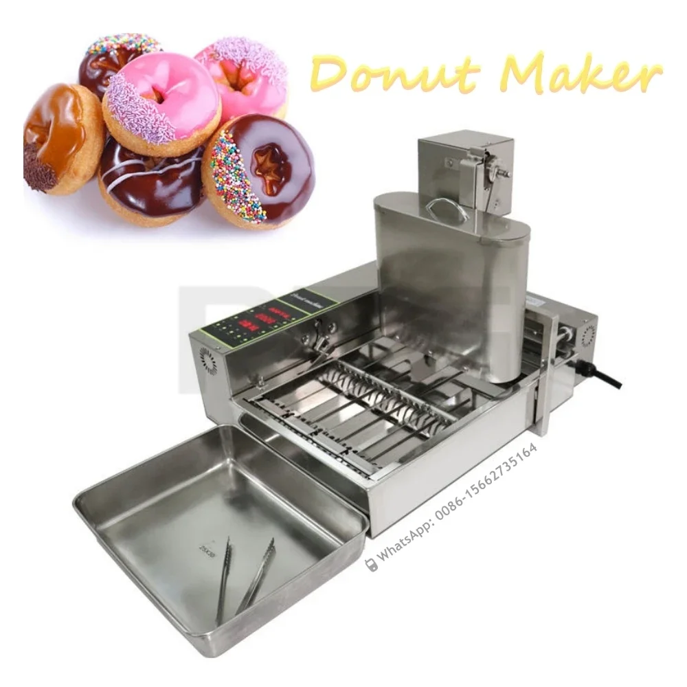 2000W 1800PCS/H Doughnut Maker Donuts Making Machine Temperature Control Single Cylinder Fryer Doughnut Maker Machine