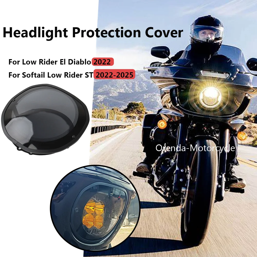 

For Harley Softail Low Rider ST 2022 For Low Rider El Diablo 2022-2025 New Motorcycle Headlight Protection Cover Guard Fairing
