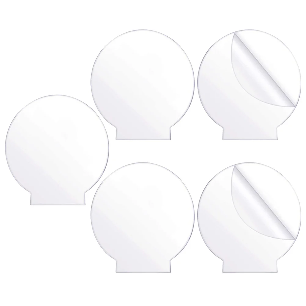 

5pcs Acrylic Light Plate 6x13 5x12cm LED Lamp Sheet Night Display Transparent Sign Home Decor Practical Accessories