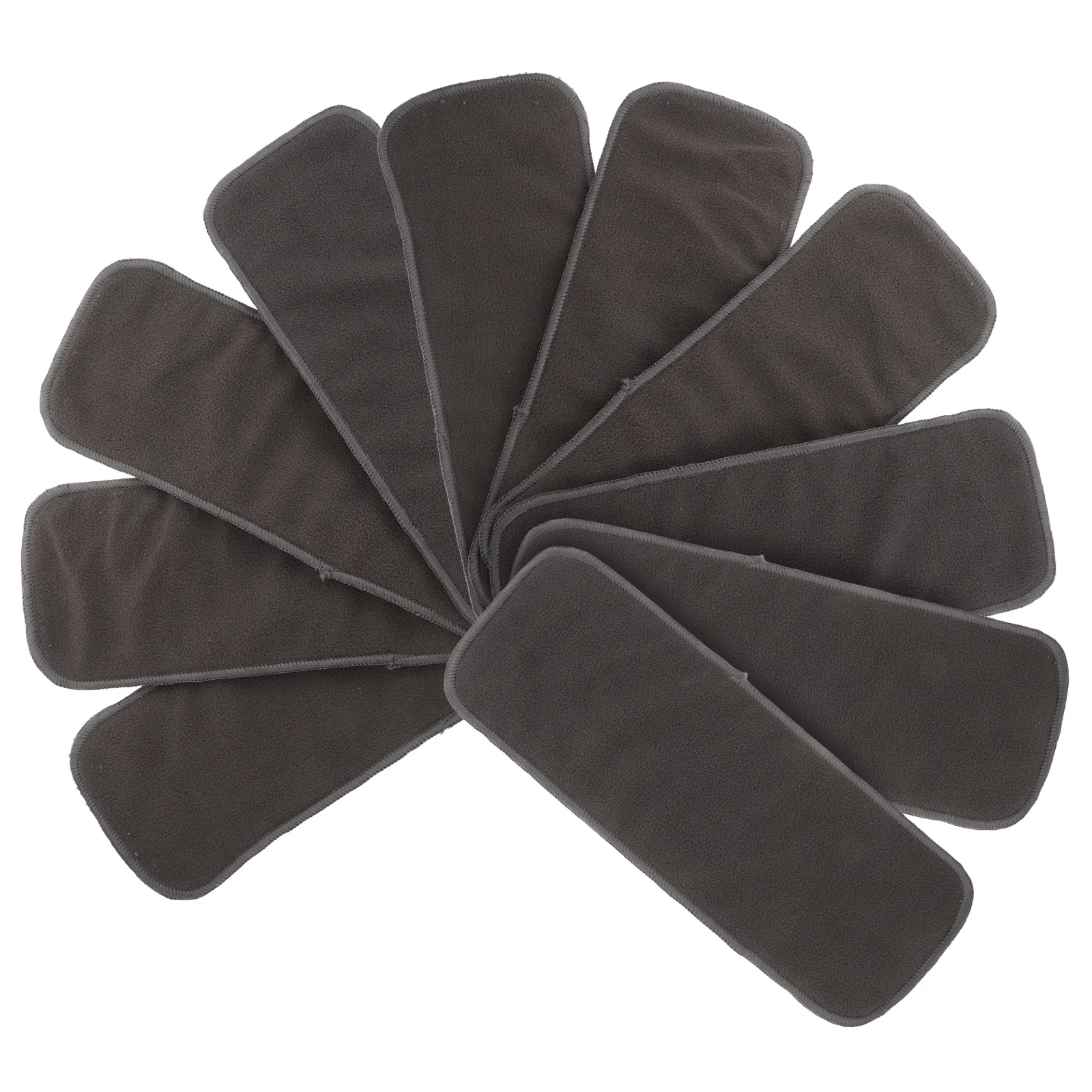 

10Pcs Washable Bamboo Charcoal Diaper Pads Reusable Comfortable Absorbent Baby Diaper Inserts Liners for Infant Travel Daily Use