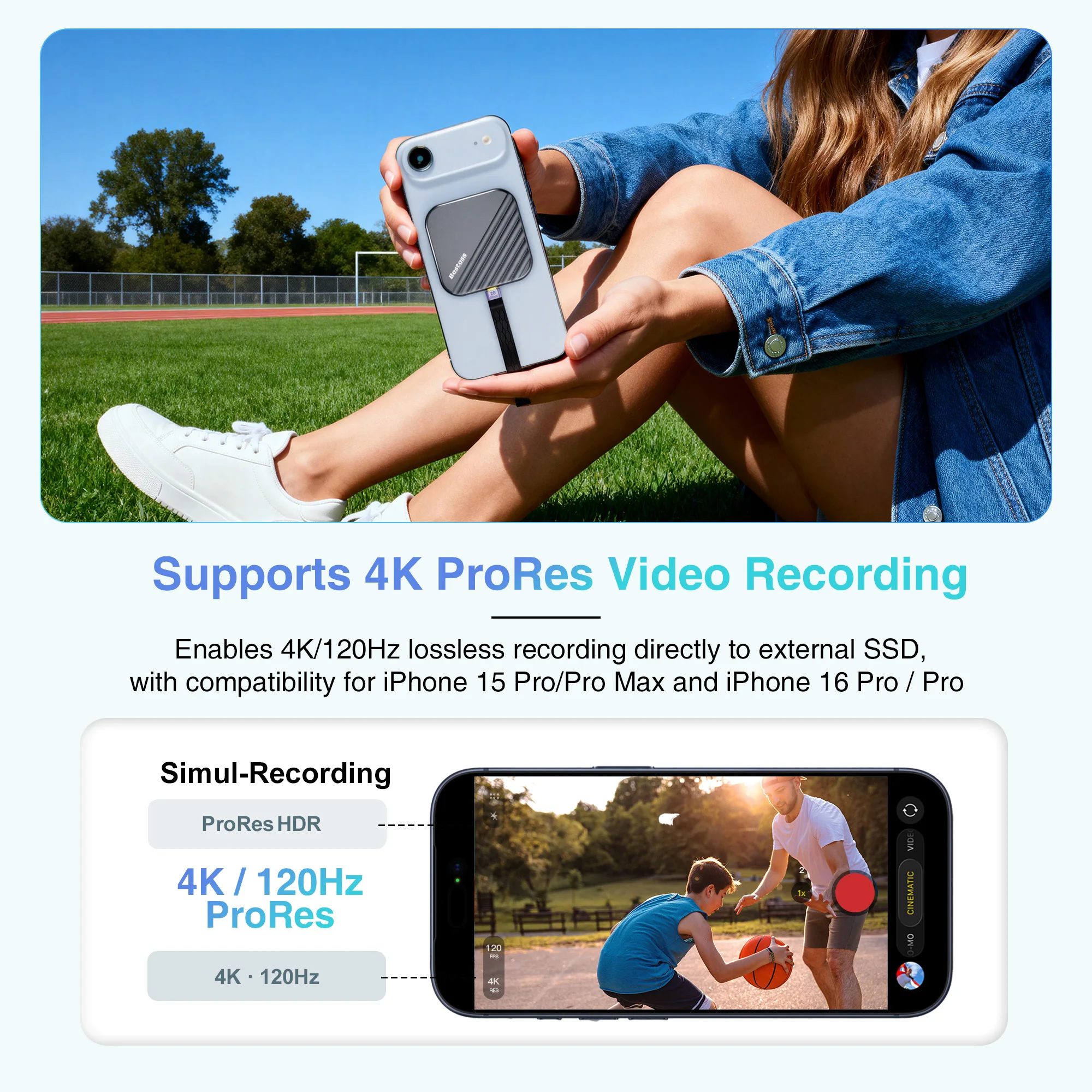 Bestoss محمول خارجي Ssd عالي السرعة 512 جيجابايت 1 تيرا بايت 2 تيرابايت للكمبيوتر أو الهاتف المحمول #5