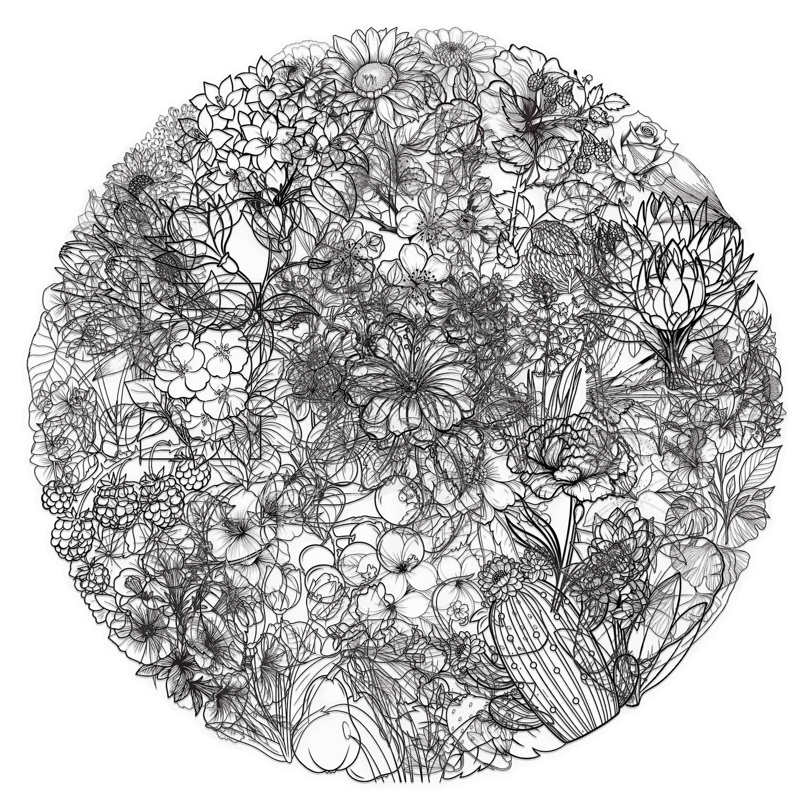 50 Uds. De flores de plantas de estilo blanco y negro, Material PET, taza de agua decorativa, monopatín, refrigerador, pegatinas impermeables, juguete para niños