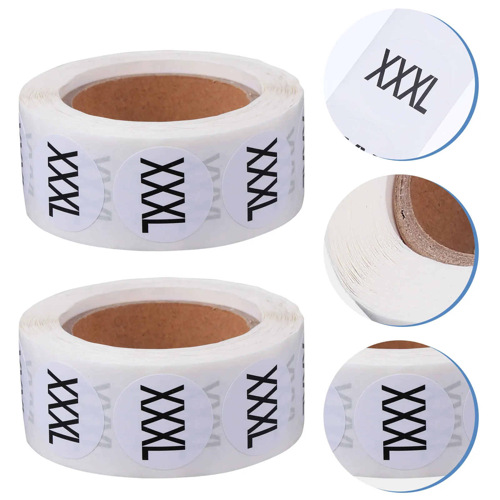 2 Roll Clothes Size Sticker Clothing Self-Adhesive Premium Round Circle Label Practical Child