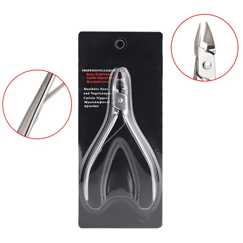 Nagelschaar Cuticula Clipper Manicure Tang Dode Huid Verwijderaar Roestvrij Staal Pedicure Tool Trimmers Adelaar Snavel Tang