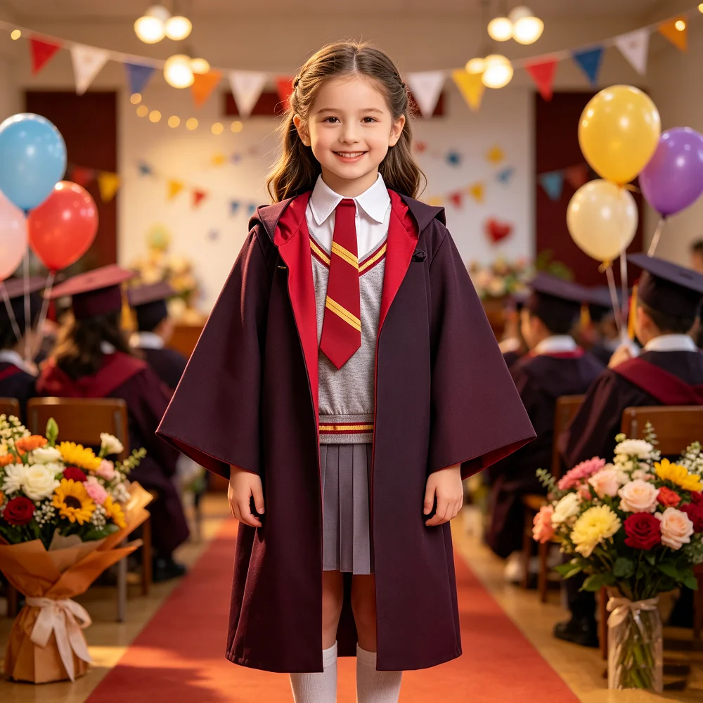 3PS girls graduation dress three-piece cosplay Halloween long-sleeved suit carnival graduation ceremony dress clothes