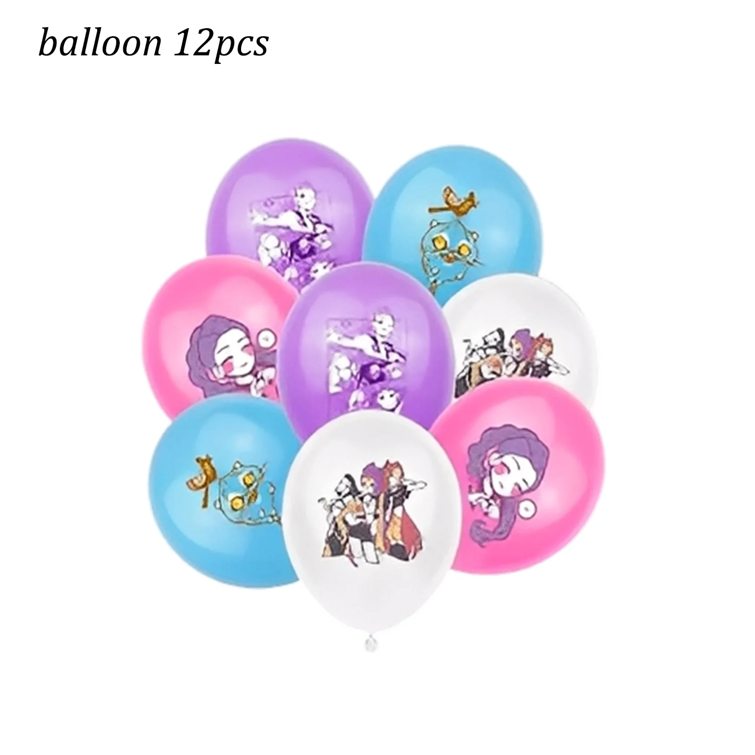 k-pop Demon Hunters Cartoon comic Theme Birthday Party Decorations set  Aluminum film balloon Girls Baby Shower Supplies