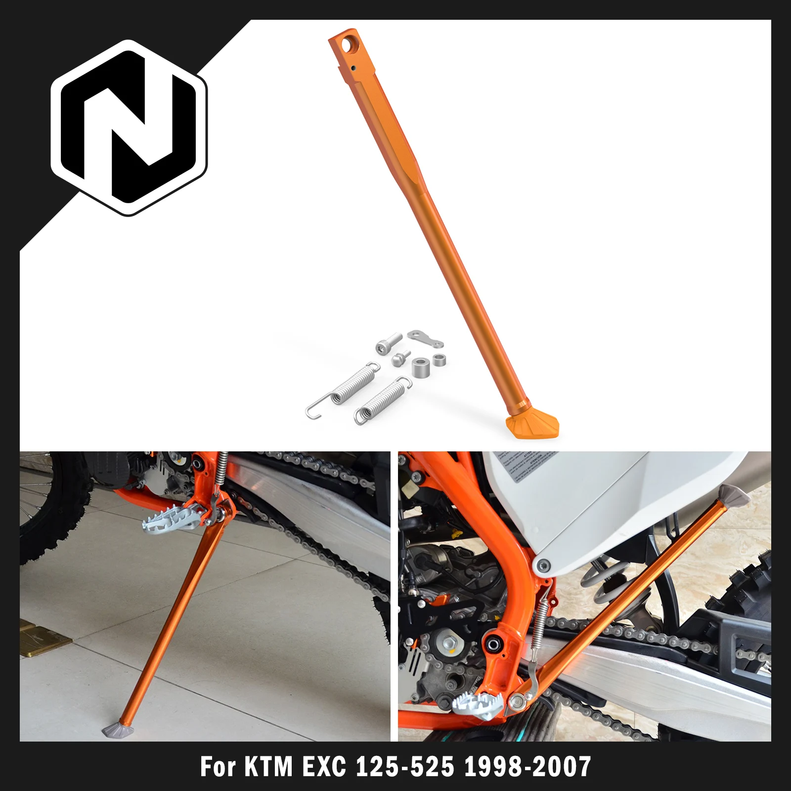 NICECNC For KTM EXC 300 EXC 250 EXCF 350 EXC 450 EXC 525 EXC 125 150 1998-2007 Motorcycle Kickstand Kick Side Stand Spring Kit