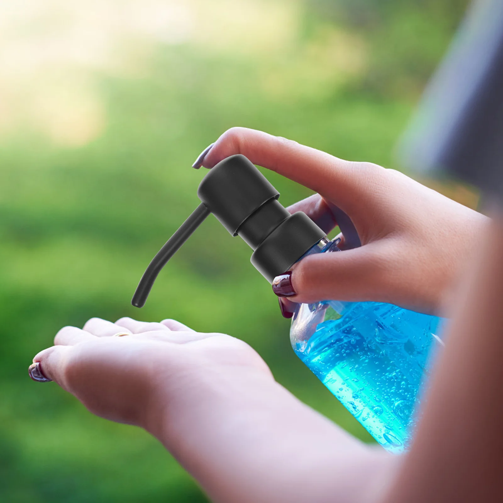 2pcs Chrome Plated Pump Head Stainless Steel Lotion Dispenser For Soap Bottle Replacement Toiletries Pump Accessory Bottle Pumps