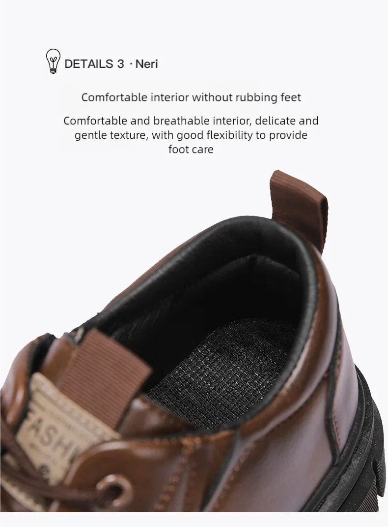 Herren-Freizeitschuhe, Vier-Jahreszeiten-Handarbeit, bequeme Outdoor-Arbeitsschuhe, modische Joker-Jugend-Trendschuhe, Business-Party-Lederschuhe – Detail 8