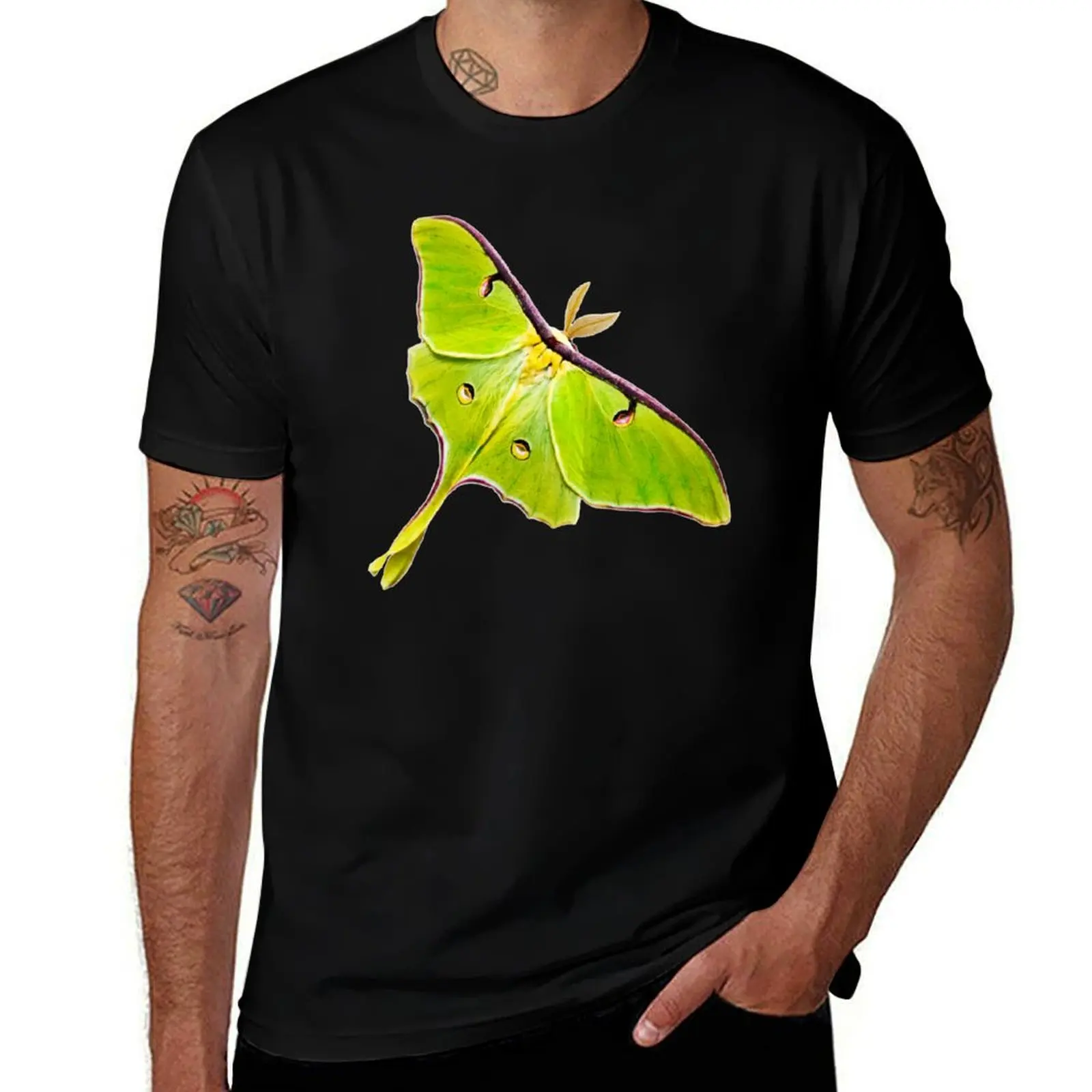Luna Moth Square T-Shirt Standard Fit Solid Tee Shirt