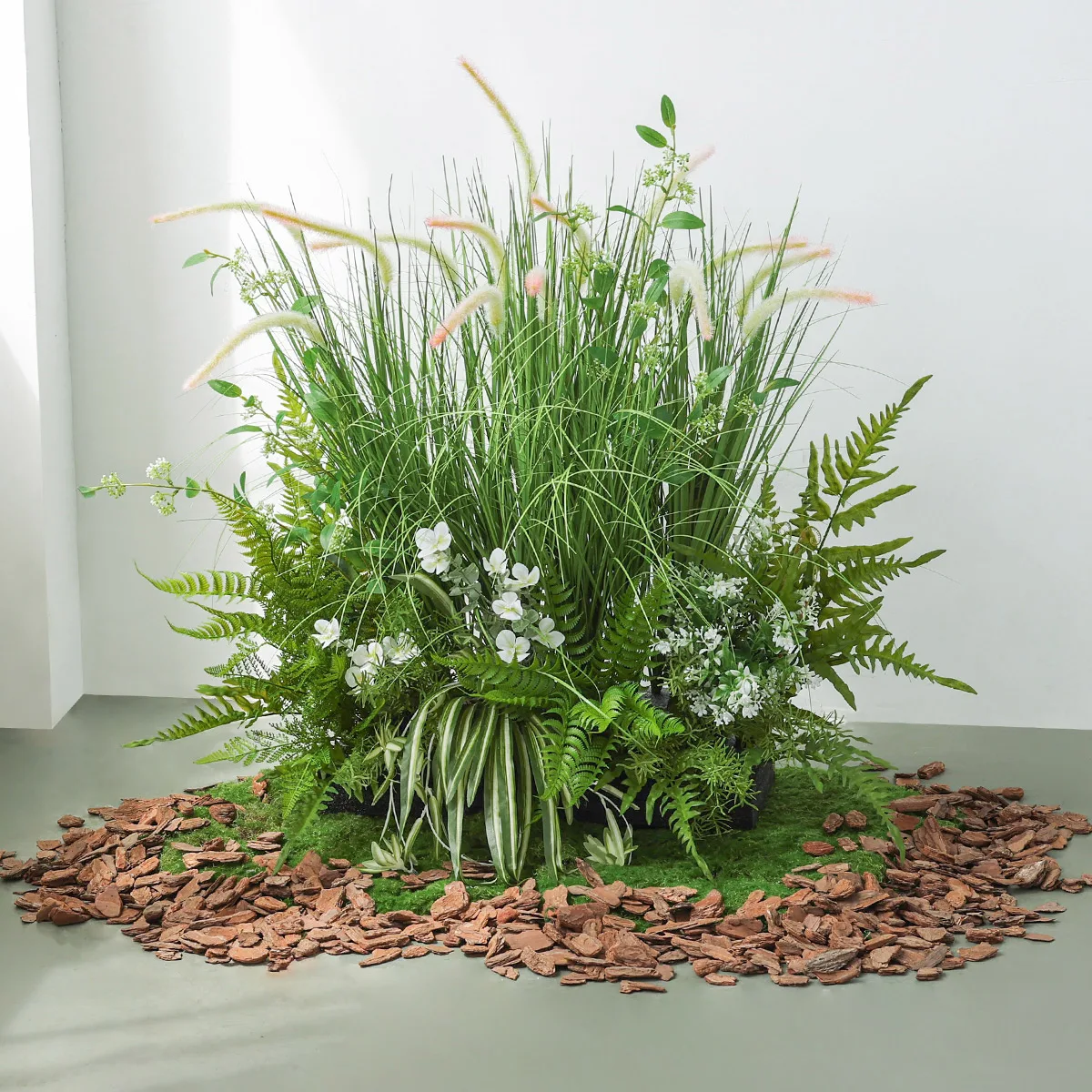 

Simulated flower green plant landscaping plant floral partition ornament groove arrangement box bionicgras
