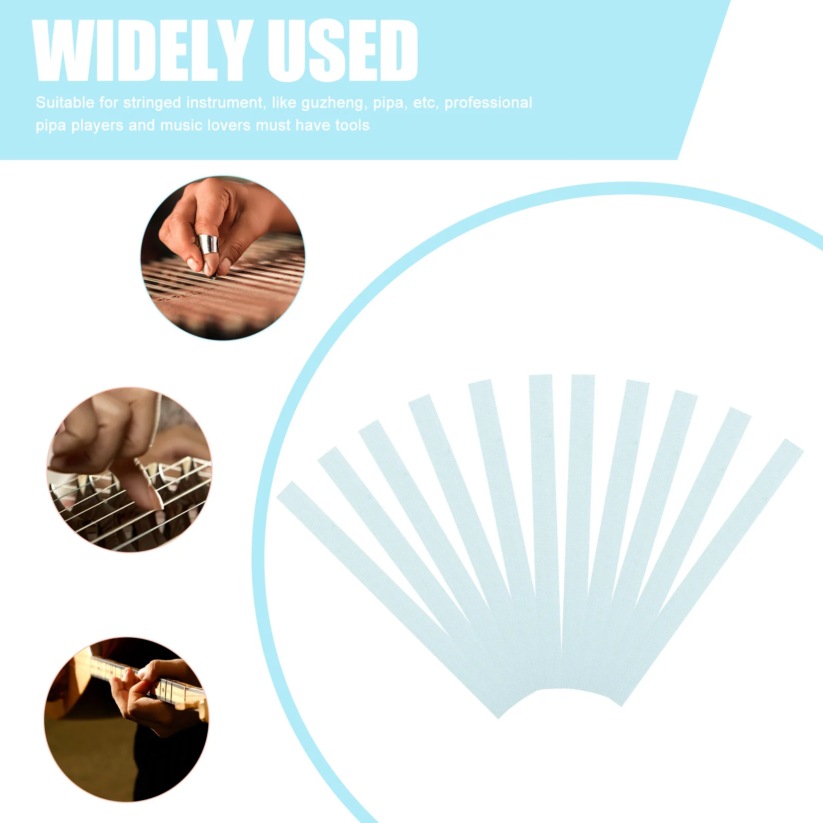 

100Pcs Guzheng Finger Tape Breathable Cotton Self-Adhesive Protective Tape for Pipa Instrument Finger Protector