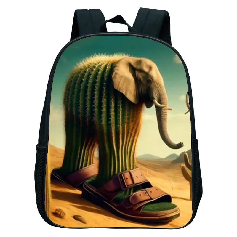Italian Brainrot Bombardino Crocodilo Backpack Toddler Cartoon School Bags Boys Girls BookBag student School Bags