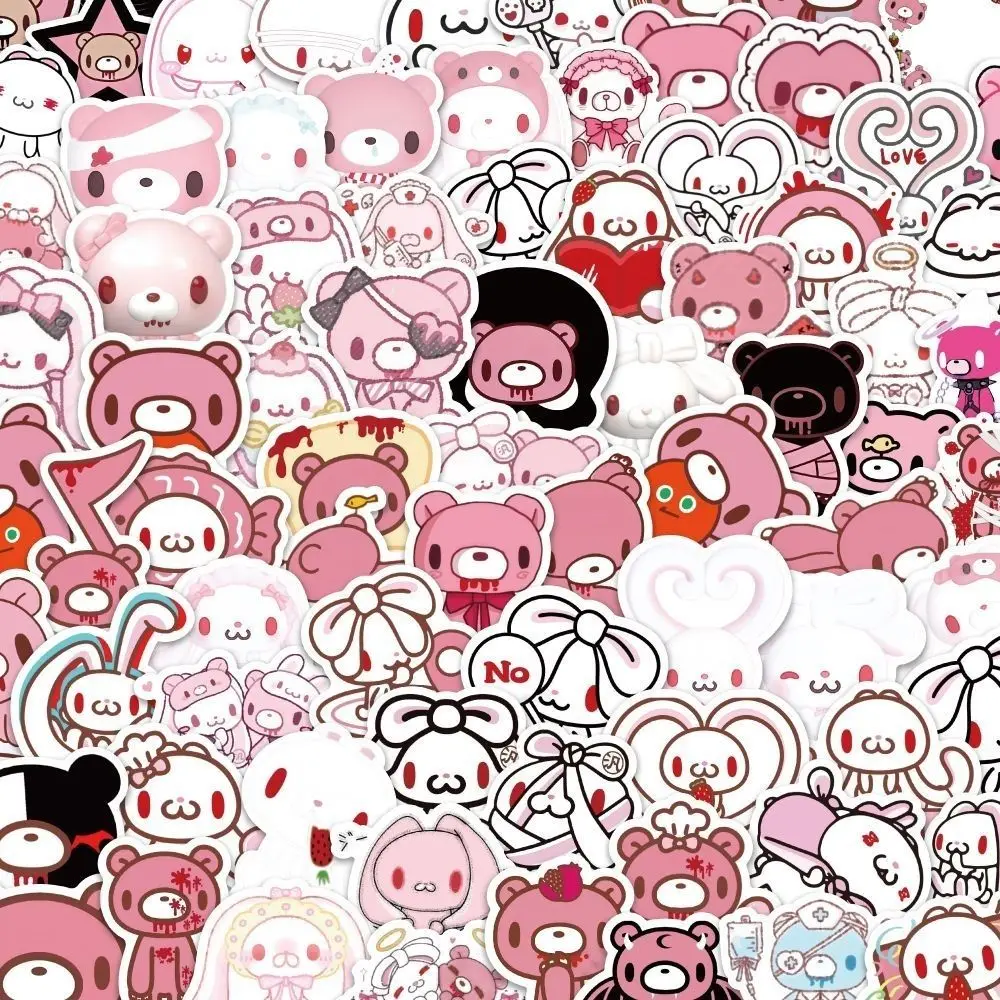 Gloomy Bear Aufkleber mit hohem Farbwert, kreatives Cartoon-Muster, niedliche Dekoration für Notizbücher, Fahrräder, Schreibtische, DIY, wasserfester Aufkleber. – Detail 6