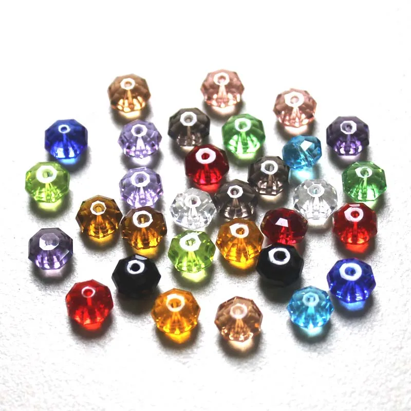 100pcs 4x6mm Czech Loose NEW Rondelle Crystal Beads For Jewelry Making Diy Needlework Multi Colors Spacer Glass Bead Wholesale