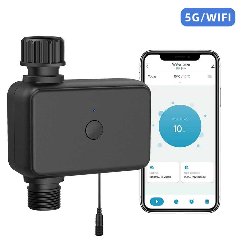 

Система полива 5G/Wi-Fi: Одноканальный умный клапан для ирригации, контроллер таймера полива для наружного применения