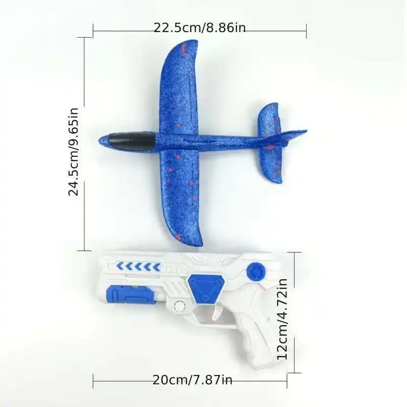 フォーム飛行機ガンおもちゃ – 屋外遊び用の安全なフォームダーツランチャー、インタラクティブな子供用おもちゃ、そして完璧なクリスマスプレゼント