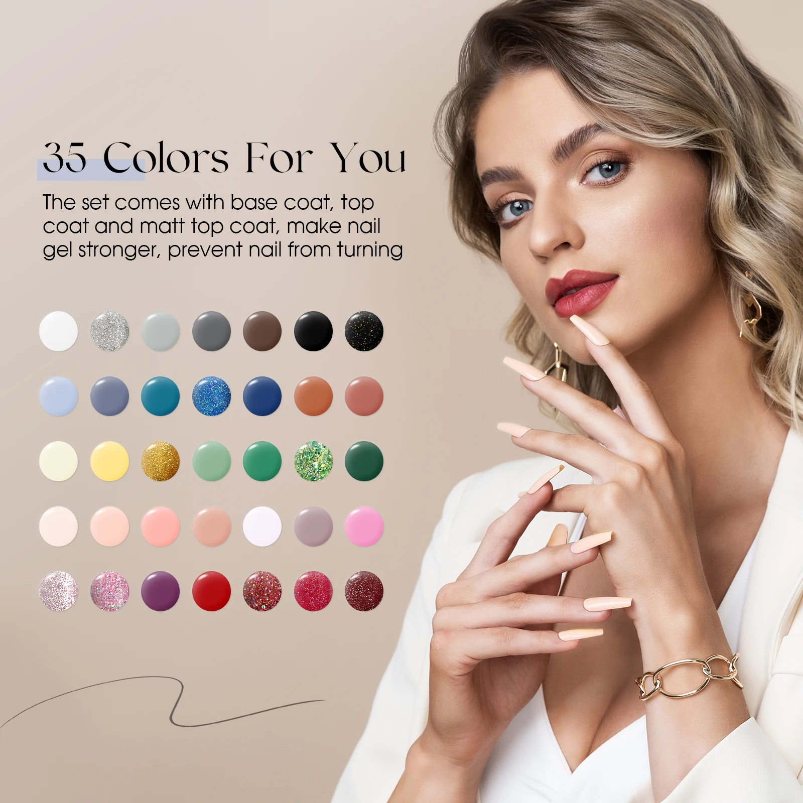 ROSALIND 38 pièces/ensemble vernis à ongles en verre coloré durable brillant gel vernis à ongles ensemble apprêt à ongles UV lampe à ongles bricolage ensemble d'ongles