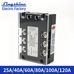 380V 24-480VAC 3-32VDC Three-Phase Solid State Relay SSR-10A/25A/40A/60A/80A/100A/120A DC controlled AC