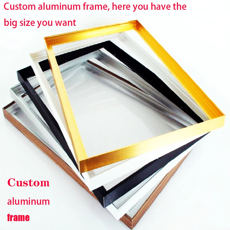 CUSTOM all kinds of size frame DIY aluminum alloy Canvas picture frame For  Paintings Frame tableau  moderne grand format