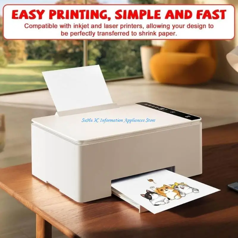 

Белые термоусадочные пластиковые панели для художественных проектов, дружелюбное к принтеру ремесленное вещество с двойной см