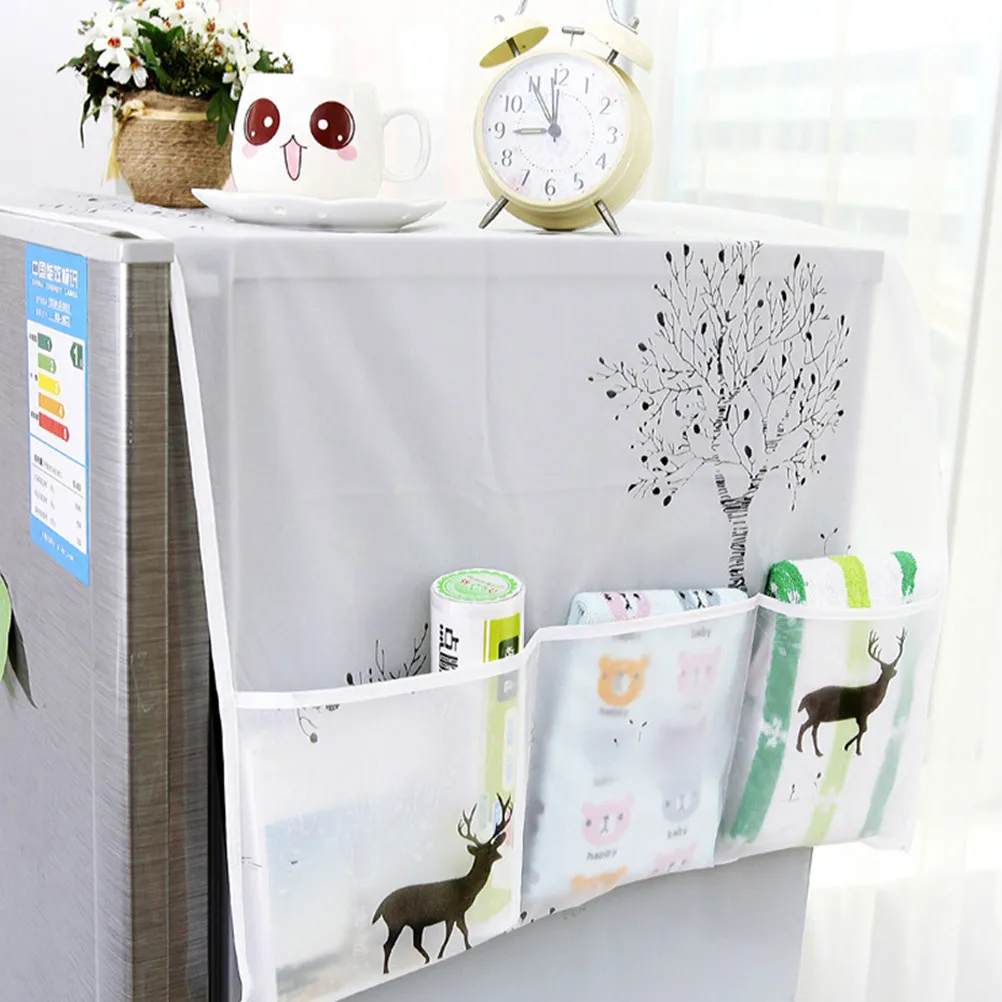 Dust Cover for Fridge Cloth Kitchen Accessories Fabric Refrigerator Storage Hanging Bag Wrap