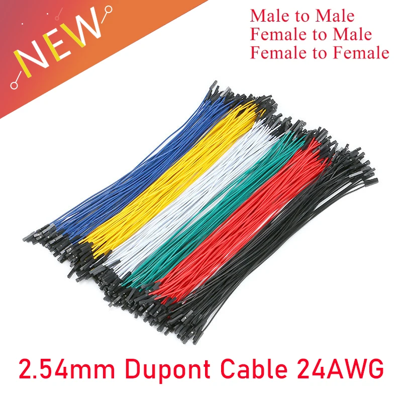 10pcs Breadboard Dupont Cable 25c For Arduino Line 2.54mm Male Female Dupont Jumper Wire 26AWG Cable DIY Electronic 1P Connector