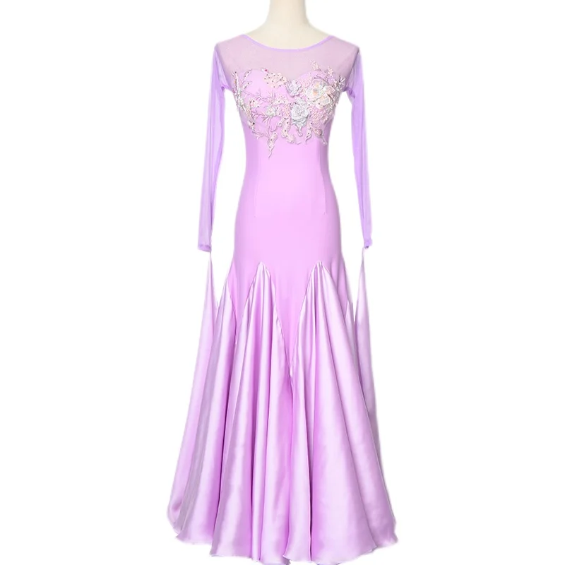 Standard Ballroom Dress Women Graceful Waltz Flamenco Dancing Costume Adult High Quality Ballroom Competition Dance Dresses