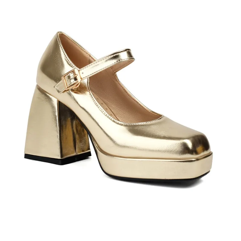 

Женские туфли на высоком каблуке. Толстый каблук. Очень высокий каблук. Простые и элегантные туфли для банкетов и свадеб, увеличивающие рост.