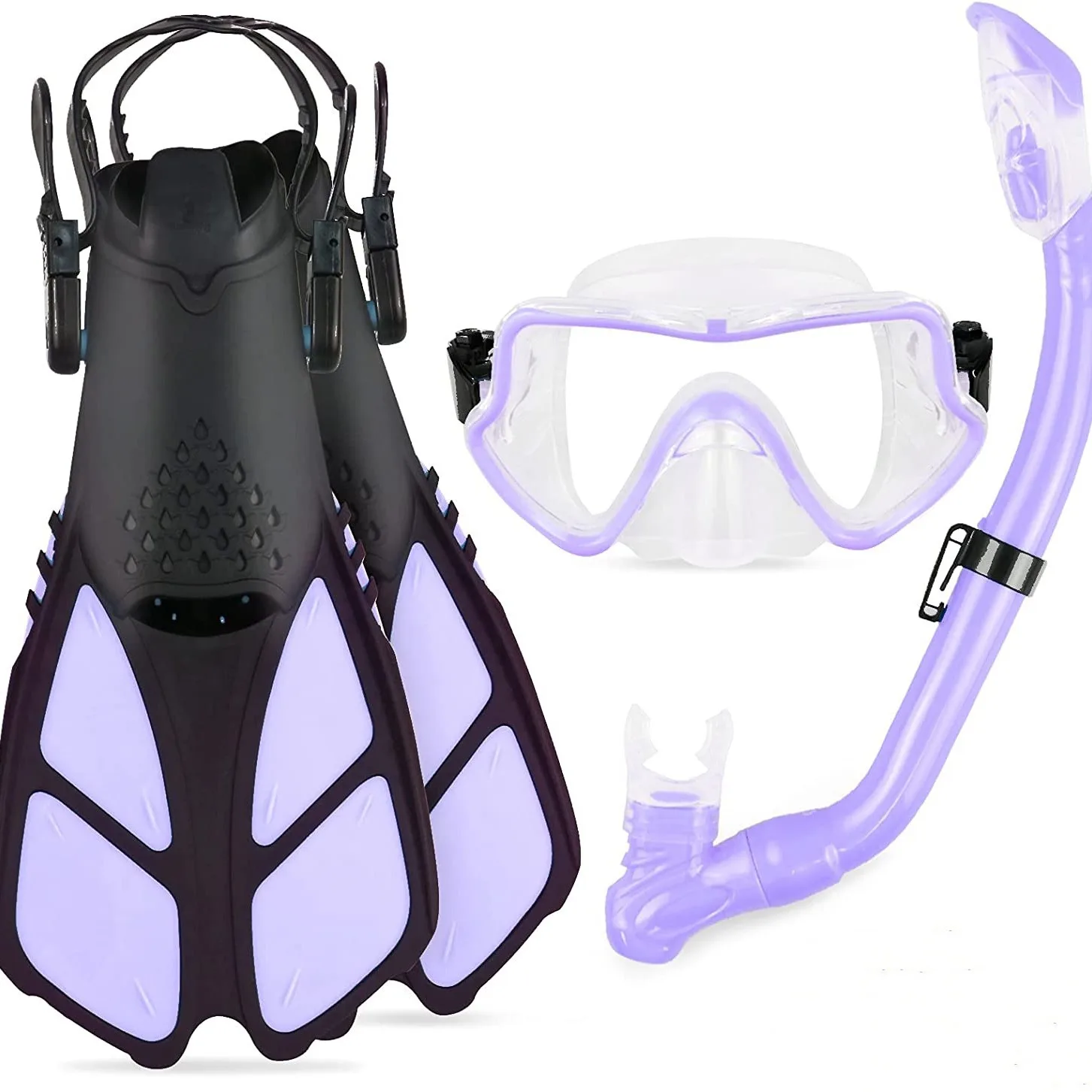 

Children's diving mask full dry snorkel children's fins snorkeling three-piece diving set