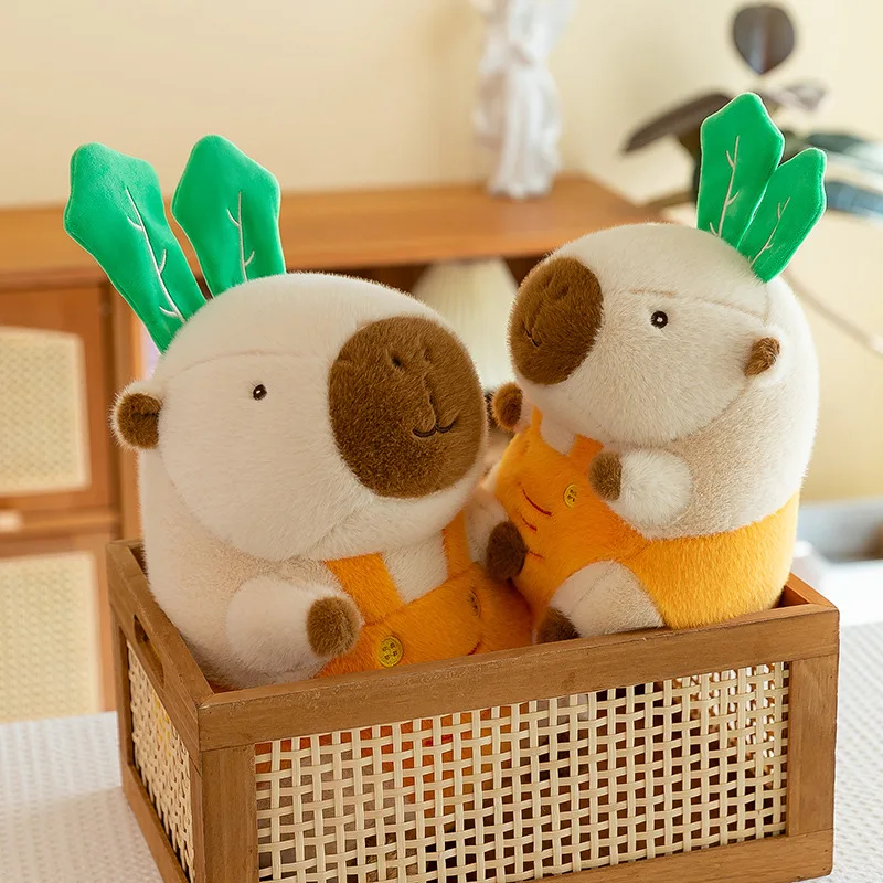 30/40cm New Plush Carrot Capybara Stuffed Doll Cute Capybara Plush Kawaii Animal Toy Children's Birthday Gift Doll Kids Toy