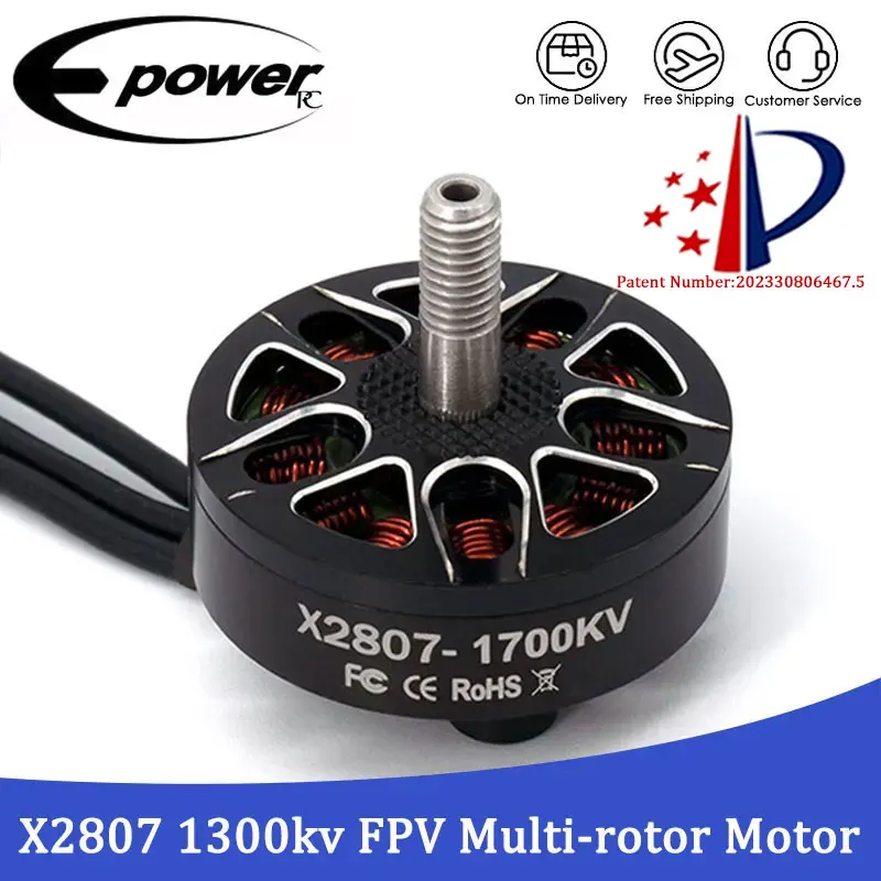 

E-POWERRC 4pcs 2807 1300KV RC Motores 1500KV 1700KV 2-6S Bearing Shaft Drone Long Range FPV Multi-rotors Brushless Motor Parts