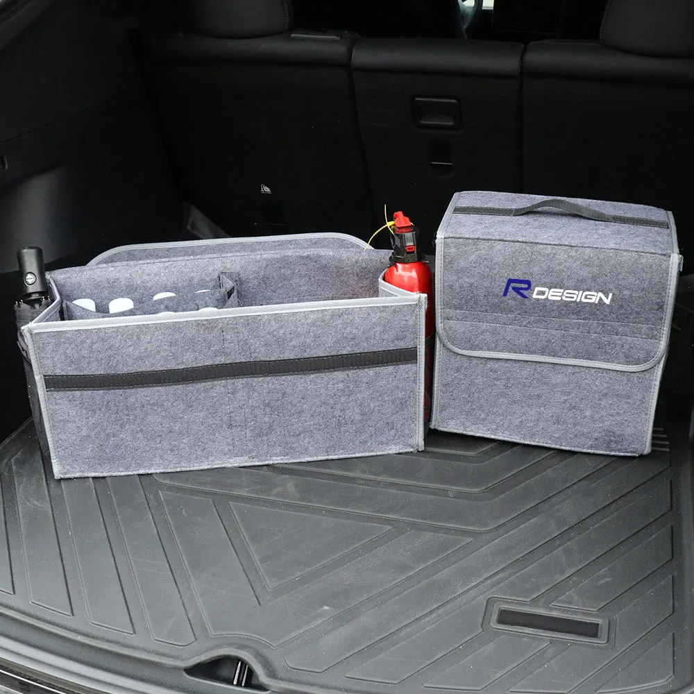 Bolsa de almacenamiento para maletero de coche, caja organizadora de tela de fieltro, accesorios para automóviles para Volvo V40, V60, V90, XC40,