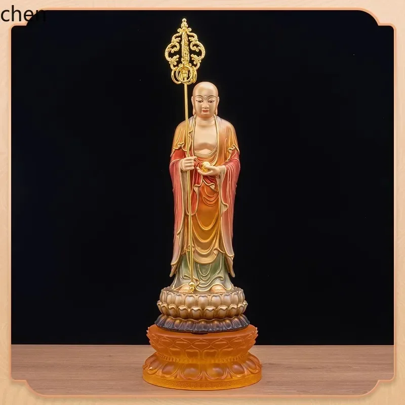 B6   glazed  base elevated buddha statue display - round pedestal for wealth god, guanyin, and other buddhist statues - home