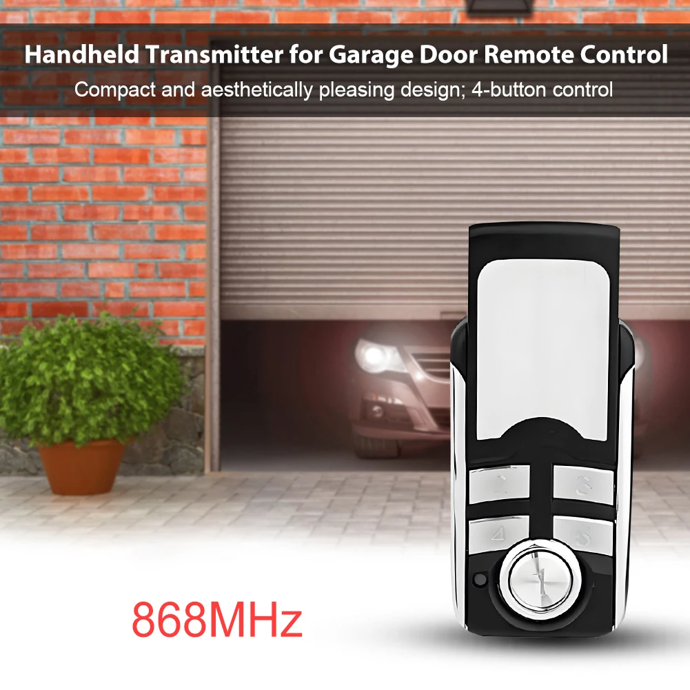 868MHz Garage Door Openers Handheld Transmitter Garage Door Remote Control Suitable for Hormann Bisecur HSE4-868-BS