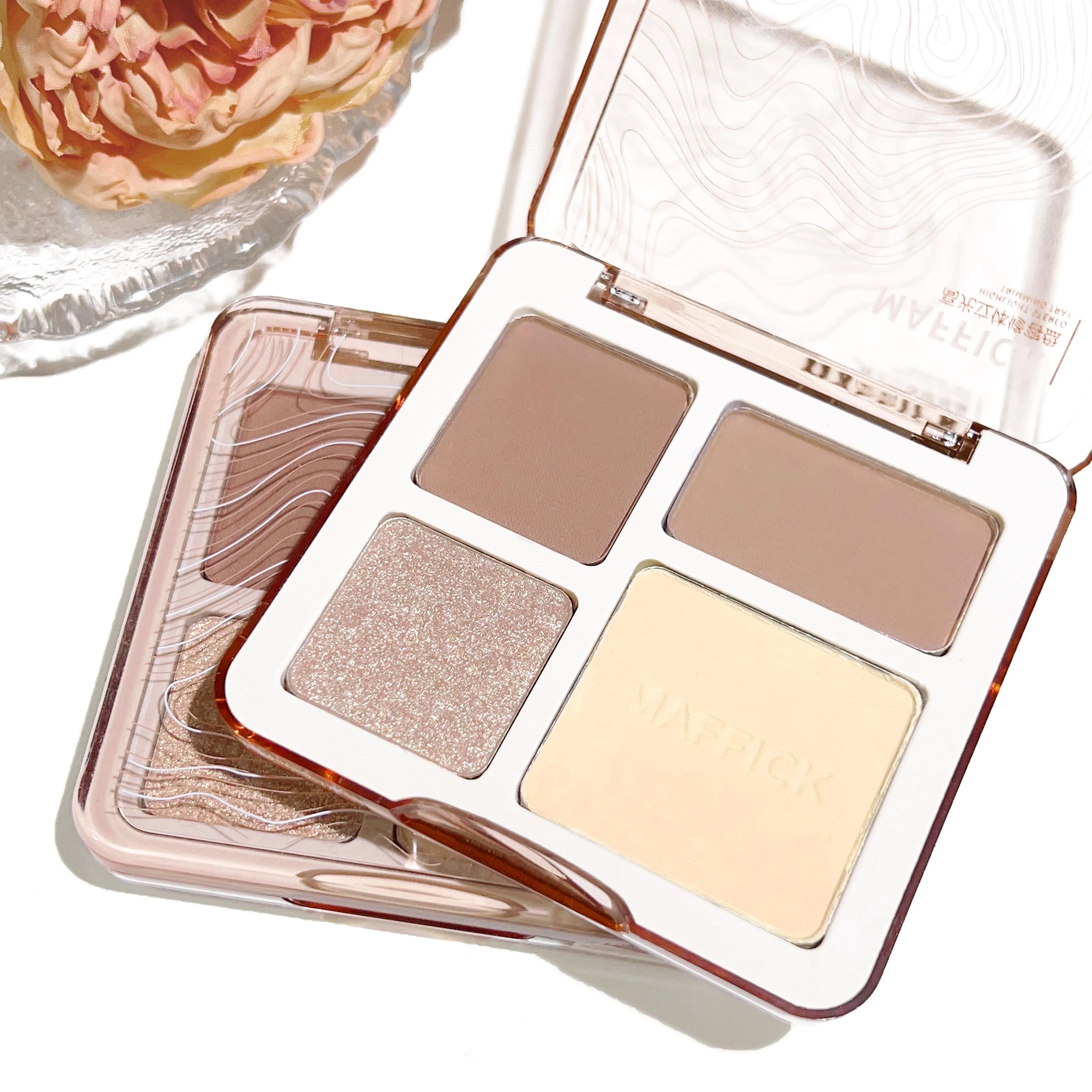Four-color highlight three-dimensional contouring palette face brightening highlight shadow comprehensive palette