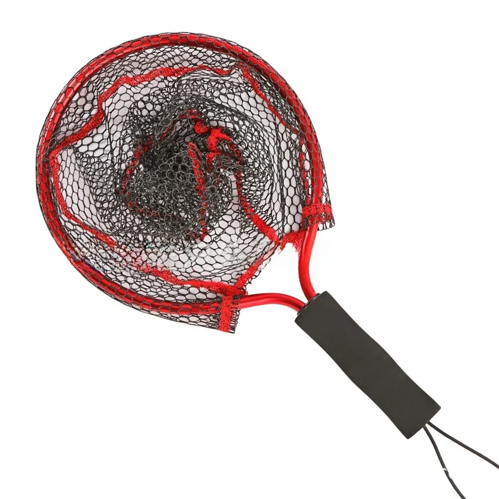 Lightweight Fishing Net for Stream For lure Fishing Aluminum Alloy Frame with Coated Mesh 22cm Diameter 18cm Depth Size view 3