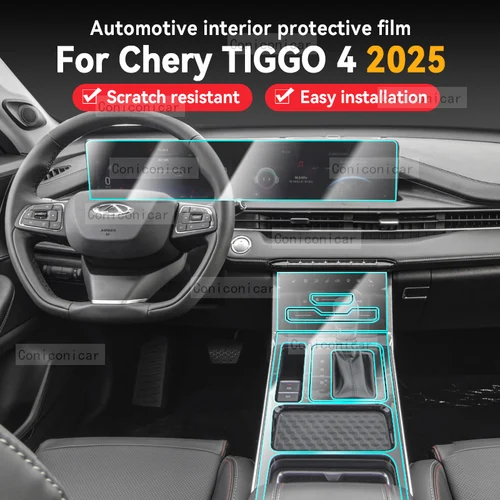 Para Chery TIGGO 4 2025 Panel de coche película tablero pegatina protectora Interior película antiarañazos Accesorios