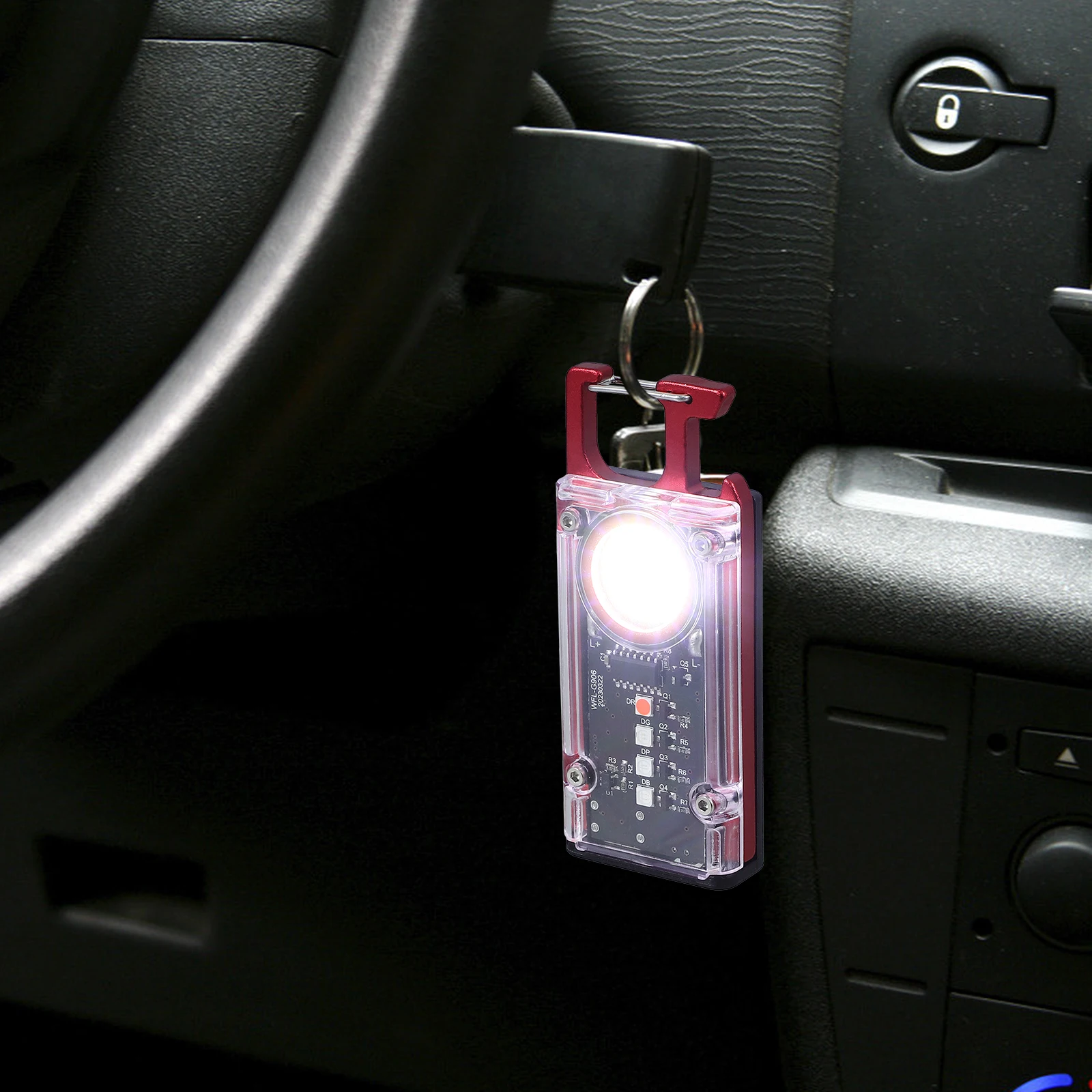 

1 set Keychain Small Flashlight Rechargeable Portable Bright LED Emergency Travel Compact Keyring Hand Light Outdoor