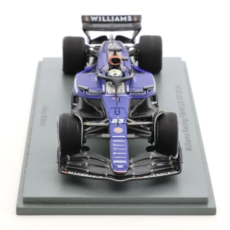 스파크 1/43 윌리엄스 FW46 알본 아메리칸 그랑프리 2024 시뮬레이션 레진 자동차 모델, 소년 장난감, 성인 수집용 장식품.