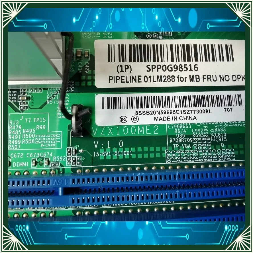 Motherboard VZX100ME VZX100ME2 ZX100P‑LM2 01LM288 For Lenovo Zhaoxin Mainboard Replacement