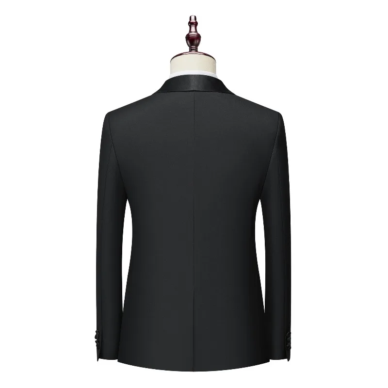 Shenrun Men Suits Big Shawl Lapel Tuxedo Audition Performance Concert 2-Piece Wedding Groom Host Singer Dancer Slim Fit Suit