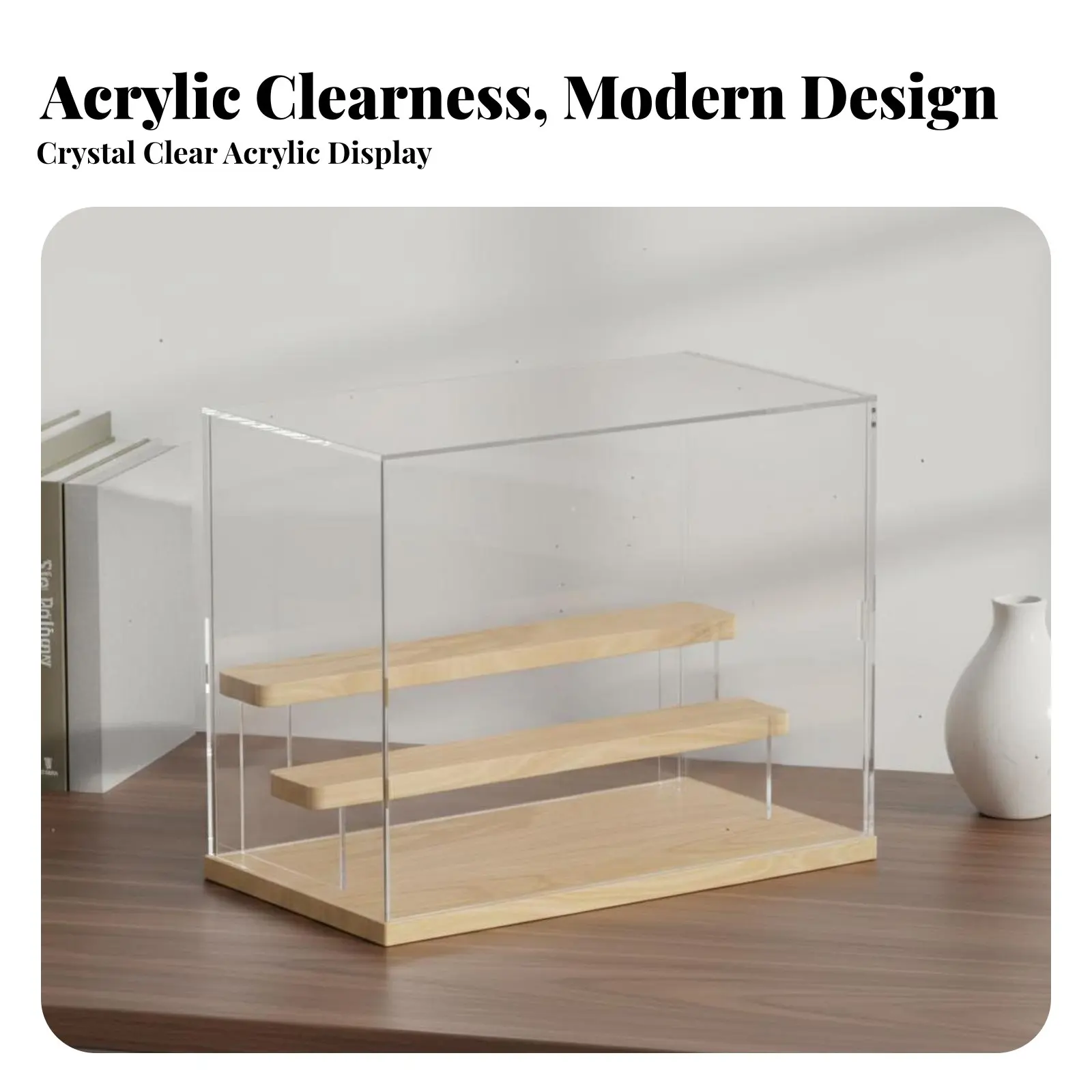 

Clear Figure Display Case Particle Proof Surprise Box Display Rack Acrylic Collectible Storage Box High Clarity for Teens
