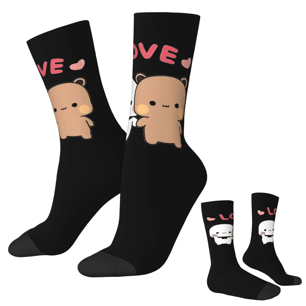 Bear And Panda Bubu Dudu Balloon Socks Harajuku High Quality Stockings All Season Long Socks for Man's Woman's Christmas Gifts