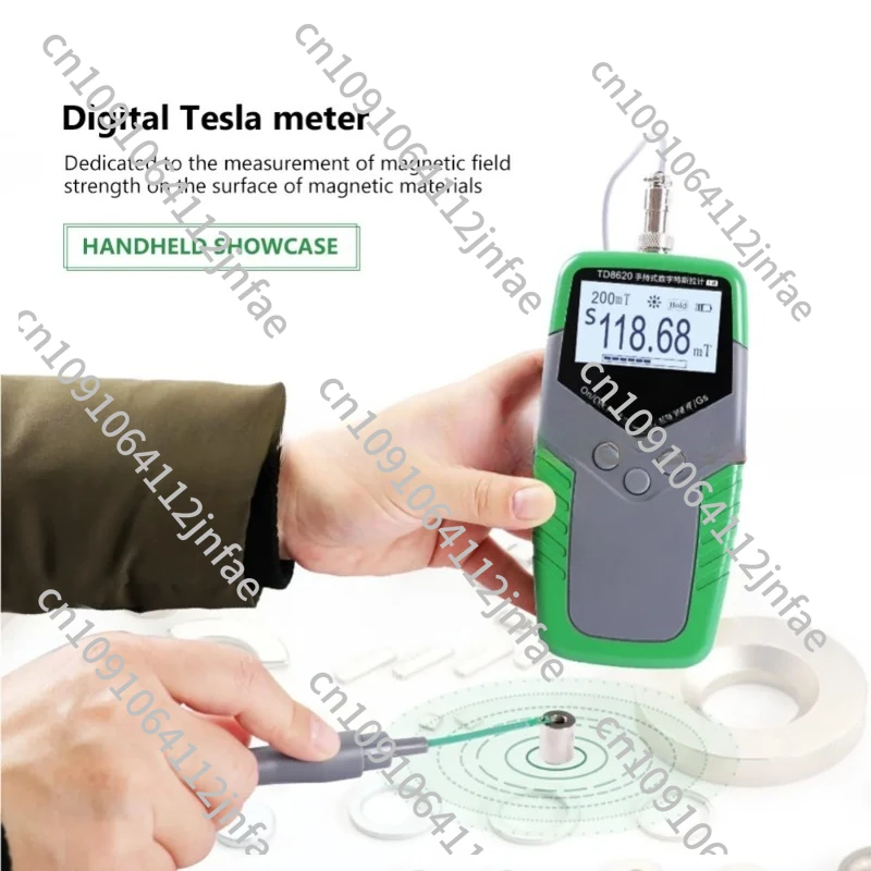 Permanent Magnet Gauss Meter Handheld Digital Tesla Meter Magnetic Flux Meter Surface Magnetic Field Test 5% 2% 1% Accuracy